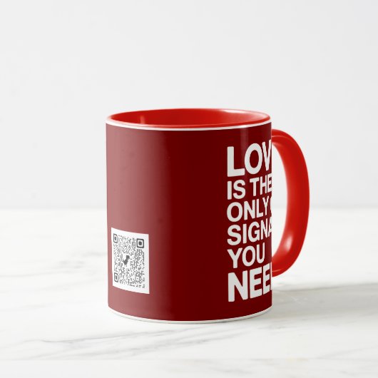 Mug Saint-Valentin QR Code vidéo amour (Devant droit)