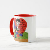 Mug Saint-Valentin Rétro, Cœur de garçon vagabond vint (Devant gauche)