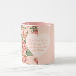 Mug Saint-Valentin romantique avec de belles roses