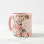 Mug Saint-Valentin romantique avec de belles roses (Devant gauche)