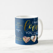 Mug Saint Valentin Romantique Coeur aimé Collage photo (Devant droit)