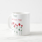 Mug Saint Valentin Roses Ostrich Love Romance Flower (Devant gauche)