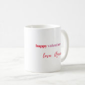 Mug Saint Valentin Simple Love Calligraphie personnali (Devant droit)