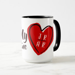 Mug Saint-Valentin Sois Mon Amour Cœur Personnalisé Bl