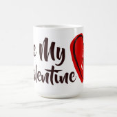 Mug Saint-Valentin, Sois mon Valentin Cœur Initiales P (Centre)