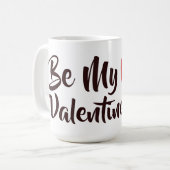Mug Saint-Valentin, Sois mon Valentin Cœur Initiales P (Devant gauche)