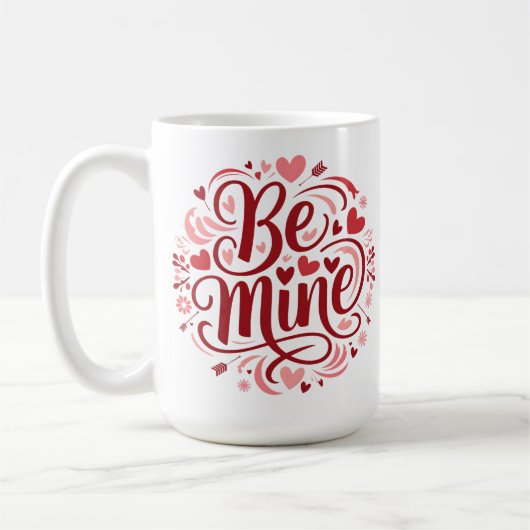Mug Saint Valentin "Soyez à moi" Typographie Design (Gauche)