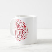 Mug Saint Valentin "Soyez à moi" Typographie Design (Devant gauche)
