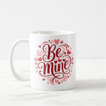 Saint Valentin "Soyez à moi" Typographie Design