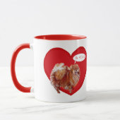 Mug Saint-Valentin spitz nain (Gauche)