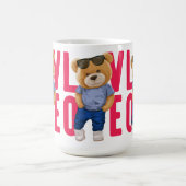 Mug Saint Valentin Teddy Bear Amour Design (Centre)