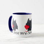 Mug Saint-Valentin Terrier Écossais (Devant gauche)