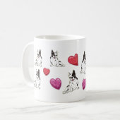 Mug Saint Valentin Thème Amoureux des chiens français  (Devant gauche)