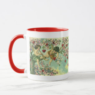 Mug Saint-Valentin victorien Cupidons Arbre cardiaque