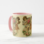 Mug Saint-Valentin victorien vintage, Anges Roses (Devant gauche)
