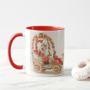 Mug Saint-Valentin victorien vintage, Voiture avec des