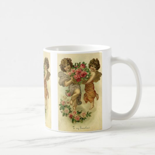 Mug Saint Valentin victorienne vintage, Angels Rose (Droite)