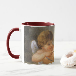 Mug Saint-Valentin vintage, Cupidon avec arc et flèche
