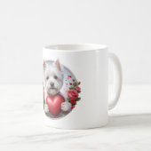 Mug Saint Valentin Westie avec coeur (Devant droit)