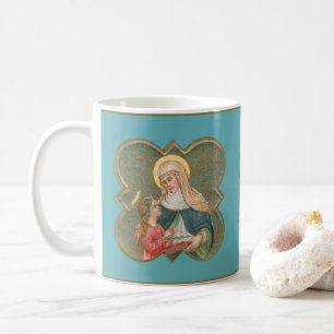 Mug Sainte Anne et la Vierge dans un quatrefeuilles ba
