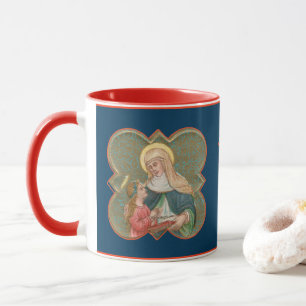 Mug Sainte Anne et la Vierge dans un quatrefeuilles ba