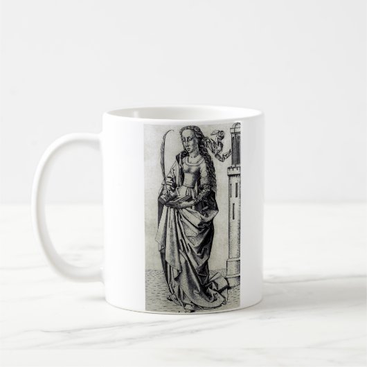 Mug Sainte-Barbe de la Tour Art Graphique Sacré (Gauche)