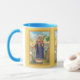 Mug Sainte Catherine d'Alexandrie en tenue égyptienne