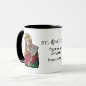 Mug Sainte Cécile avec tableau d'hymnes (Nuremberg) (Devant gauche)