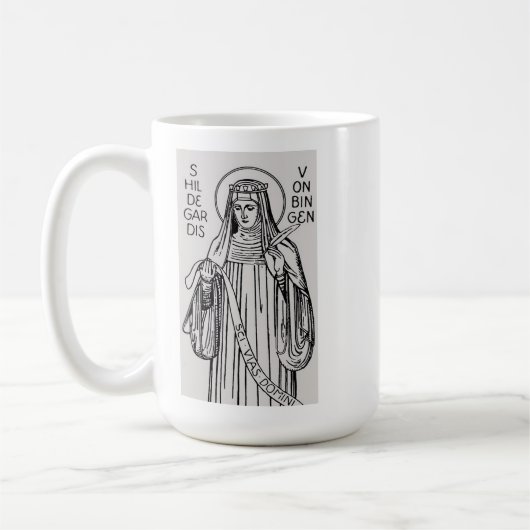 Mug Sainte Hildegarde de Bingen abbesse bénédictine (Gauche)