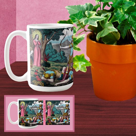 Mug Sainte Philomène percée de flèches
