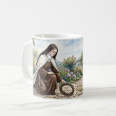 Mug Sainte Thérèse dans le jardin du couvent (Devant gauche)