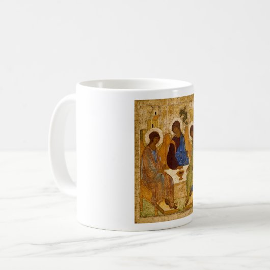 Mug Sainte Trinité Icon Rublev Byzantine Catholique Ca (Devant gauche)
