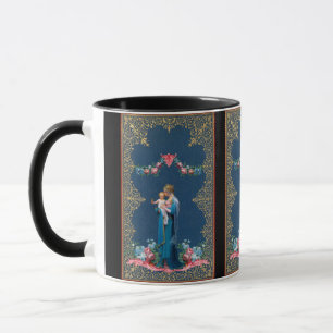 Mug Sainte Vierge Marie Jésus Vintage catholique