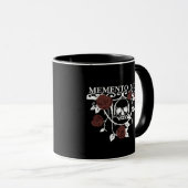 Mug Saisir le Jour - Roses Rouges - Crâne Memento Mori (Devant droit)