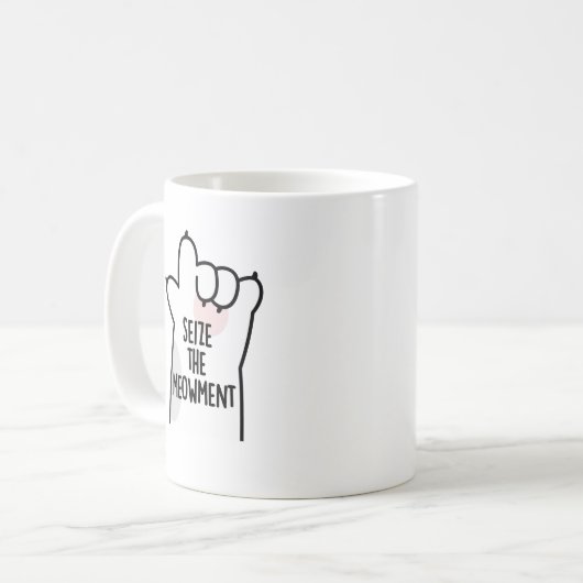 Mug Saisir Le Mot De Chat Positif Du Mowment (Devant gauche)