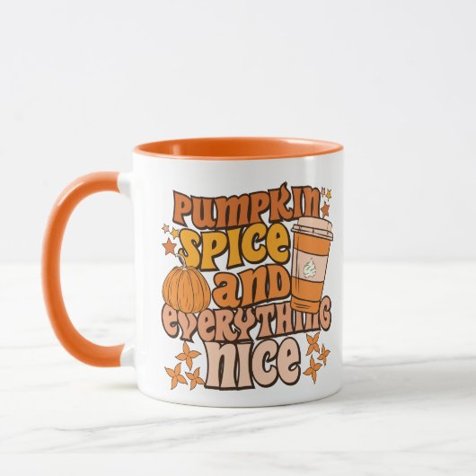 Mug Saison Automne "Citrouille Spice & Everything Nice (Gauche)