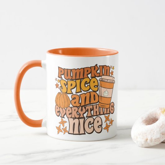 Mug Saison Automne "Citrouille Spice & Everything Nice (Avec donut)