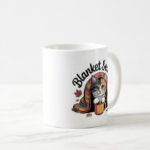 Mug Saison Blanche Chaud Calico Chat (Devant droit)