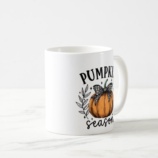 Mug Saison citrouille automne (Devant droit)