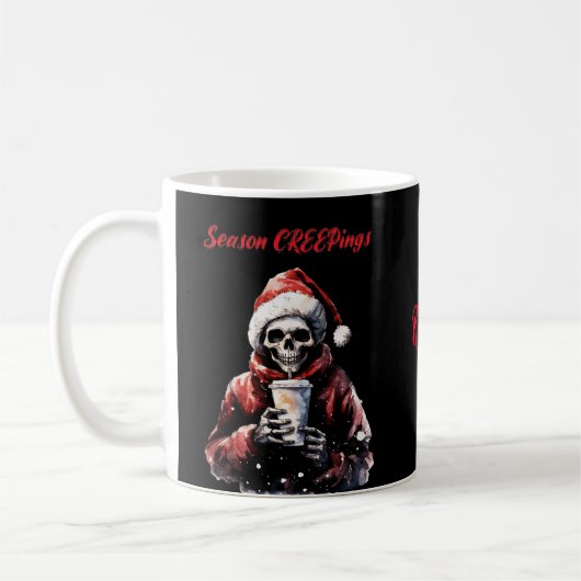 Mug Saison Creeping Squelette de Noël (Gauche)