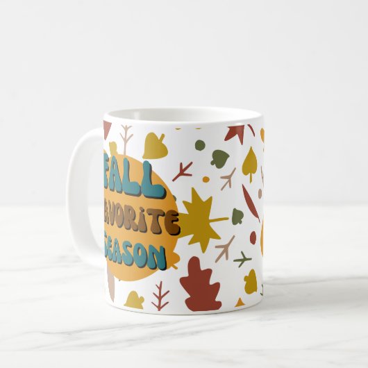 Mug Saison d'automne Mon saison préférée Saison super  (Devant gauche)