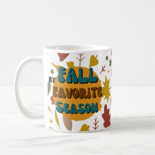 Mug Saison d'automne Mon saison préférée Saison super  (Gauche)