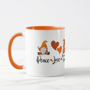 Mug Saison d'automne "Peace Love and Citrouille Spice"
