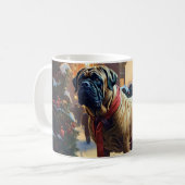 Mug Saison de Noël de Bullmastiff (Devant gauche)