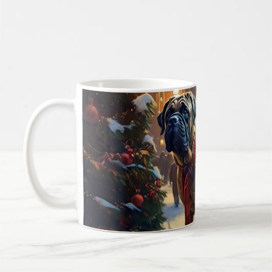 Mug Saison de Noël de Bullmastiff (Gauche)