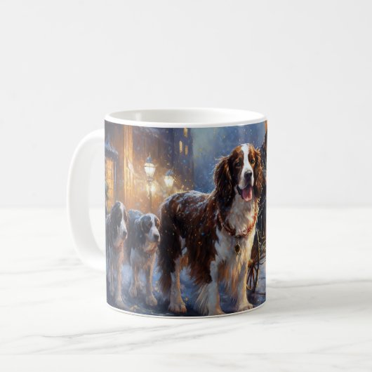 Mug Saison de Noël de l'espagnol Springer anglais (Devant gauche)