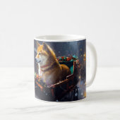 Mug Saison de Noël de Shiba Inu (Devant droit)
