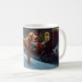 Mug Saison de Noël de Vizsla (Devant droit)