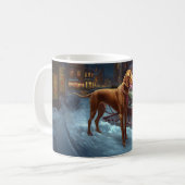 Mug Saison de Noël de Vizsla (Devant gauche)