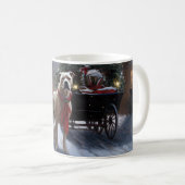 Mug Saison de Noël du American Staffordshire (Devant droit)